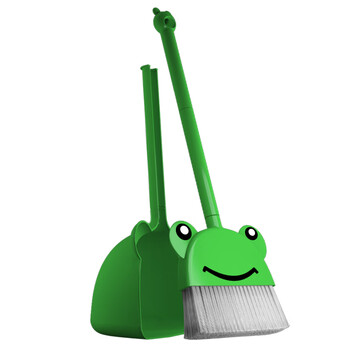 太太乐哆哆蛙儿童迷你扫把簸箕套装 宝宝家务清洁套扫组合装