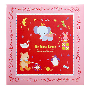 Nakabayashi仲林NCL儿童相册DIY覆膜粘贴式纪念册40页YB-73658-P 童趣乐园红 Nakabayashi仲林NCL儿童相册DIY覆膜粘贴式纪念册40页YB-73658-P 童趣乐园红