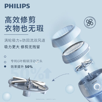 飞利浦（PHILIPS）毛球修剪器衣物美妆蛋 充电式剃毛机去球器 衣服家用剃球器GCA2100/20 秋冬粘毛器