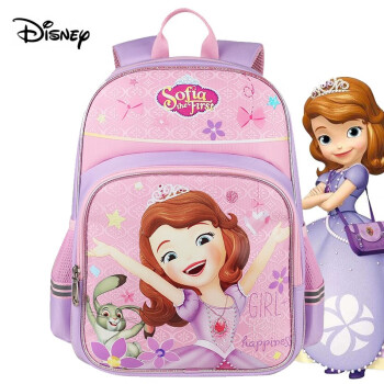 迪士尼（Disney）小公主苏菲亚儿童书包女孩小学生书包    学生双肩书包 苏菲亚紫色【1-2年级】