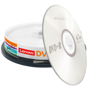 联想（Lenovo）DVD+R 光盘/刻录盘 16速4.7GB 办公系列 桶装10片 空白光盘