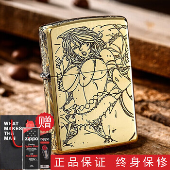 美国原装zippo打火机盔甲铜机雕刻正品芝宝艺术美女漫画女郎系列男士