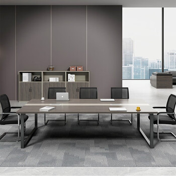 汉宏(HANHONG)办公会议桌长桌现代简约洽谈培训桌椅组合6/8/10人长方形办公桌 汉宏(HANHONG)办公会议桌长桌现代简约洽谈培训桌椅组合6/8/10人长方形办公桌