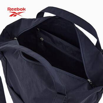 锐步防泼水耐磨手提斜挎包大容量男女同款户外通勤休闲包 蓝黑色