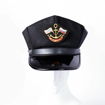 船长帽水手船长跳舞主帽军训制服帽表演学生帽表演道 三角标 可调节