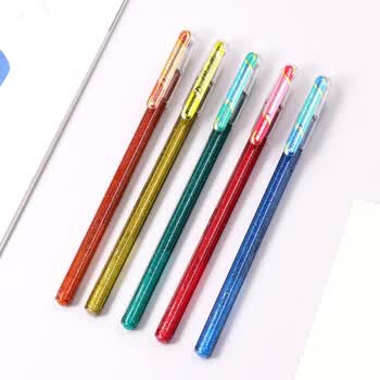 派通（Pentel ）手帐彩色啫喱笔 1.0mm高光金属色记号笔贺卡笔绘画珠光中性笔 K110绿色 单支装