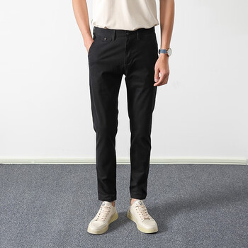 polar man春夏季2022新款修身裤子男弹力商务正装百搭男士休闲裤纯棉