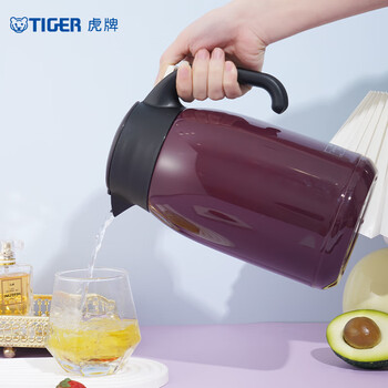 虎牌（TIGER）不锈钢便携式热水瓶真空保温壶PWM-A16C-VA葡萄紫1.6升