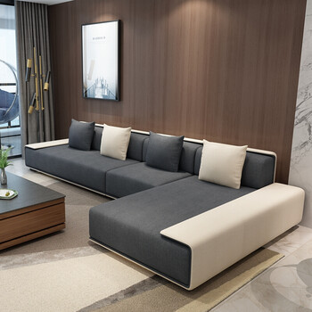 大小户型组合可拆洗现代简约贵妃转角乳胶沙发梦幻紫双人贵妃位295米