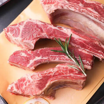 皇金蜜原切冷冻带肉牛肋眼骨手把牛排骨大块手把肉 原切肋眼骨500g