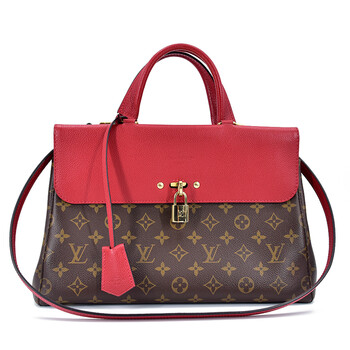 【中检鉴定】95新lv路易威登红色拼老花venus维纳斯手袋3way包手提包