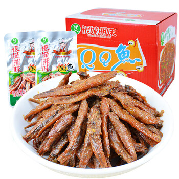 阙磐qq鱼40包香辣小鱼仔15g麻辣鱼干湖南特产毛毛鱼即食零食 糖醋味