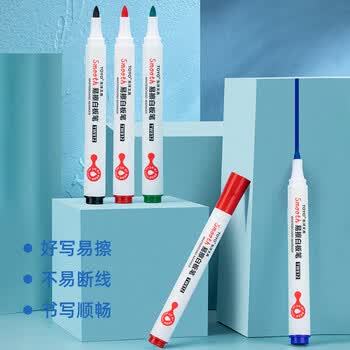 东洋（东洋）TW812色泽明亮、白板笔可擦、教师用黑板笔画板写字易擦写粗头大头记号笔10支/盒/ 红色