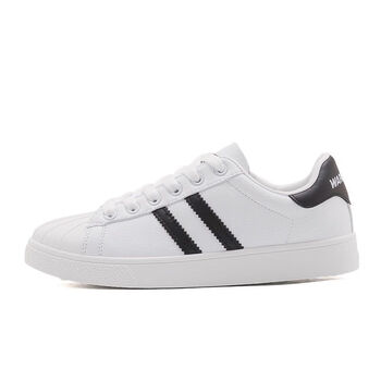 回力贝壳头小白鞋女鞋春夏季休闲百搭小众经典情侣鞋情侣款板鞋白黑35