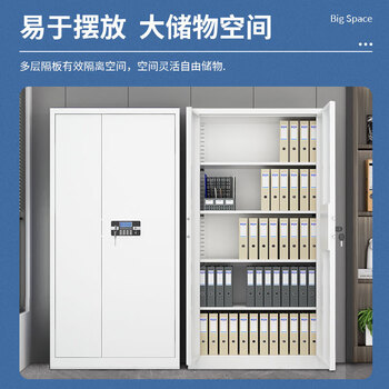 远奥保密柜办公室铁皮柜资料柜文件柜灰白色钢制密码锁通门档案凭证柜
