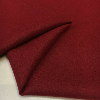 美利奴羊毛弹力绉纱面料新品纯色精纺全毛垂坠高定西装连衣裙布料暗红