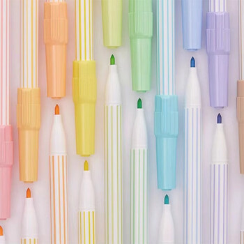 慕那美（monami）SuperPastel水性笔水彩笔勾线笔学生画画手账涂色0.7柔和系12色套装04045Z12水彩笔