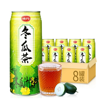 台湾进口冬瓜茶味丹冬瓜汁饮料8罐整清凉爽口茶饮料植物饮品冬瓜茶8罐装 图片价格品牌报价 京东
