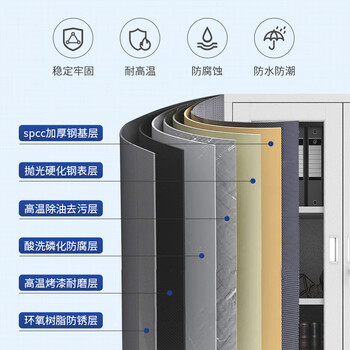 炎恩文件柜铁皮柜档案办公资料柜子钢制储物柜员工柜大器械文件柜