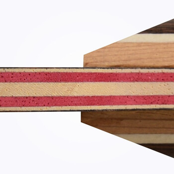 银河 乒乓球底板乒乓球拍横板横拍 紫龙D-607黑檀七 附拍套