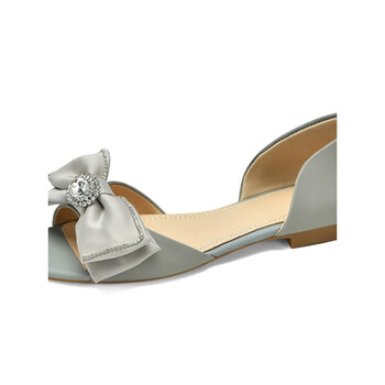 他她街区tatajiequtataperko联名女鞋鱼嘴凉鞋女夏季平底珍珠网纱单鞋