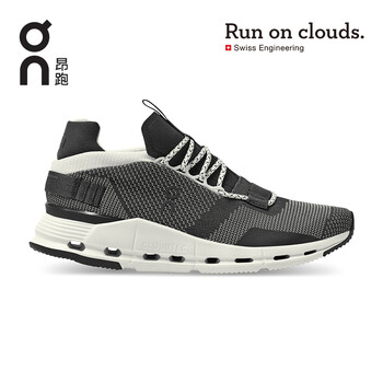on昂跑 全天候轻量减震舒适透气女款运动鞋 cloudnova black/white 黑