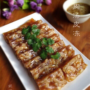 五香猪皮冻 件猪肉零食下酒菜水晶皮冻凉拌菜卤味肉皮五香猪皮冻1斤 图片价格品牌报价 京东