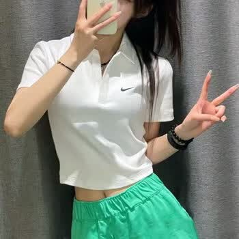 nike耐克短袖polo衫女装夏季新款运动服翻领短款休闲短袖t恤上衣dv