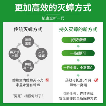 郁康蟑螂药全窝室内端呋虫胺12粒*3盒灭蟑螂贴胶饵除杀驱蟑螂克星家用