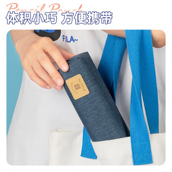 得力(deli)笔袋小学生 大容量简约小方包 多功能学生文具盒/铅笔盒 文具收纳盒 蓝色开学必备