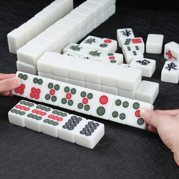 妙记麻将牌手工麻将牌仿白玉麻将牌一体成色高级广东42mm麻将牌