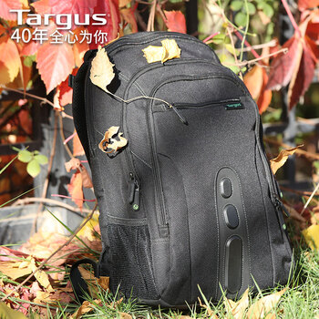 TARGUS泰格斯双肩电脑包15.6英寸商务背包轻便书包笔记本包潮流 黑 013