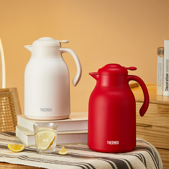 膳魔师（THERMOS）保温壶1480ml真空玻璃内胆暖水壶家用大容量热水瓶TEHA-1500G-RD