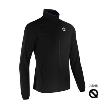 簇野qinkung轻功体育 立领开衫跑步外套运动户外上衣夹克 男款 黑色 l