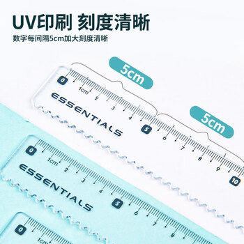 马培德（Maped）【开学必购】15cm波浪直尺 透明塑料带波浪线刻度尺 初高中小学绘图考试多功能学习尺子 210810CH
