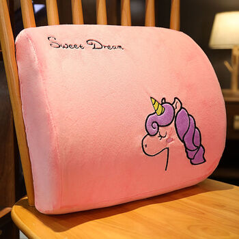 腰靠垫腰枕座椅靠背垫抱枕孕妇靠枕靠背飞羽独角兽腰枕3530厘米腰枕