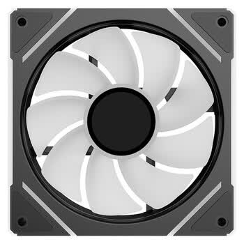 先马（SAMA）境界V3黑色反叶 12cm机箱风扇 ARGB无限镜灯光/5V3P神光同步/小4P-PWM调速/液压轴承/标配减震垫