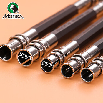 马利(Marie's)铅笔延长器3个装双头铅笔加长杆延长增长接笔器套装8-10mm铅笔适用速写马克笔绘画