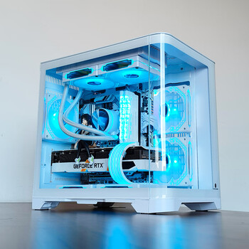玩嘉天幕MINI白色MINI曲面玻璃海景房电脑机箱台式机MATX主板240水冷 玩嘉天幕MINI白色MINI曲面玻璃海景房电脑机箱台式机MATX主板240水冷