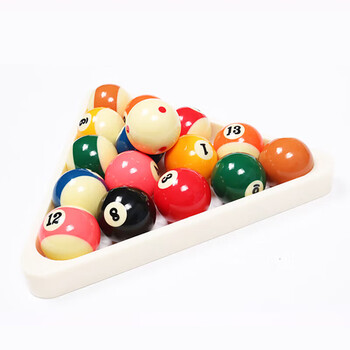 英辉（INVUI）台球子标准黑8水晶球花式16彩大号球台球用品桌球 TV57.2mm