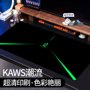 灵蛇（LINGSHE)鼠标垫 900*400*3超大号加厚办公游戏鼠标垫学生电脑桌垫 精密锁边 P52 镭射大号礼盒装