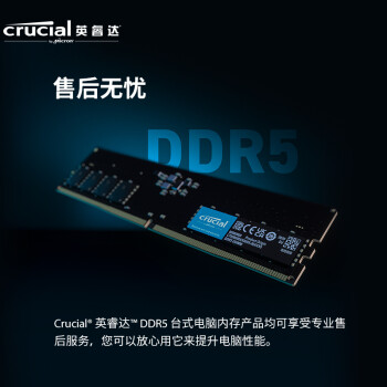 Crucial英睿达 32GB DDR5 4800频率 台式机内存条 美光（原镁光）原厂颗粒 AI电脑配件