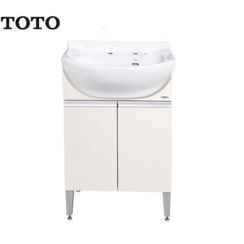 TOTO简约实木浴室柜组合套装0.6米落地式防潮柜体套餐LDSW601W(06-B) 单独浴室柜（赠非TOTO角阀） 角阀需另够
