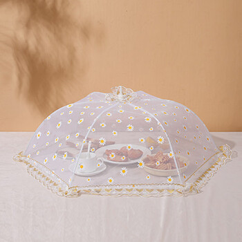 密小米饭菜罩子盖菜罩折叠餐桌罩剩菜食物防苍蝇神器家用新款防尘遮菜