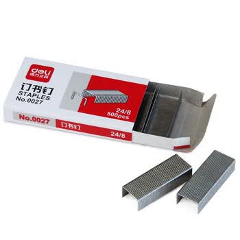 得力（deli） 订书钉 常规标准通用型订书针 办公文具用品 12# 24/6 25页0012(10盒装)