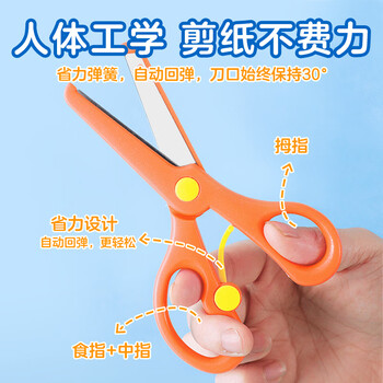 NVV花边剪刀儿童安全手工套装  学生手工创意锯齿波浪剪纸塑料剪子不伤手(花边剪6个+直剪1个)NR-J7