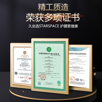 星贝思starspace 电脑椅家用办公椅人体工学椅会议椅老板椅久坐皮椅黑色92175H