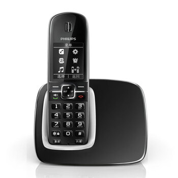飞利浦（PHILIPS）无绳电话机 无线座机 单头机 办公家用 黑名单 来电报号/电话簿/反色屏幕 DCTG4901 黑色