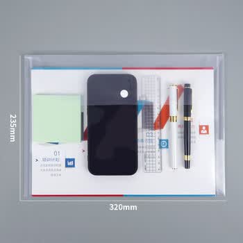 西玛（SIMAA）5个装 A4按扣学生透明文件袋 防水试卷资料收纳袋 办公文件档案袋 办公用品 文具20170