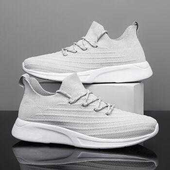 hkyi李宁寕小米鞋云弹轻跑鞋米家运动鞋男爆米花底情侣休闲鞋官方灰色